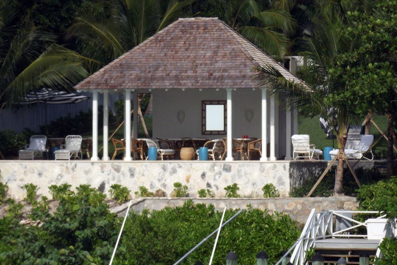 Pool Cabana designed in the Bahamian Vernacular by Maria de la Guardia & Teofilo Victoria of DLGV Architects  & Urbanists